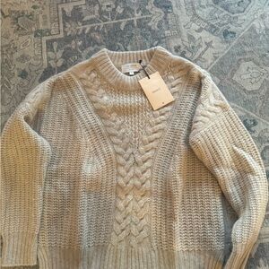 Zara Beige Cable Knit Sweater
